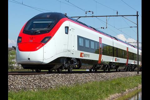 The first compete Stadler EC250 Giruno 250 km/h inter-city trainset has been unveiled.